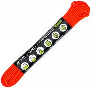 Паракорд 275 (мини) CORD nylon 10м RUS световозвращающий (neon orange)