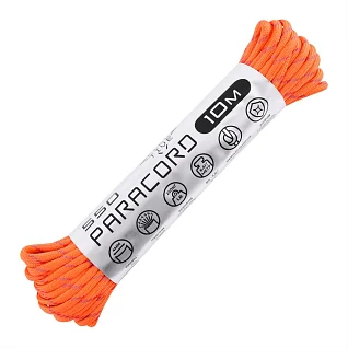 Паракорд 550 CORD nylon 10м RUS световозвращающий (neon orange)