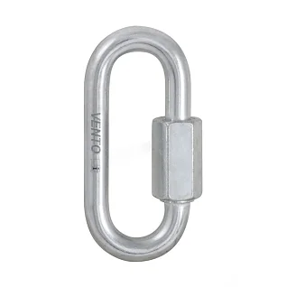 Карабин-рапид "Вспомогательный 6мм zn" стальной овальный, цинк