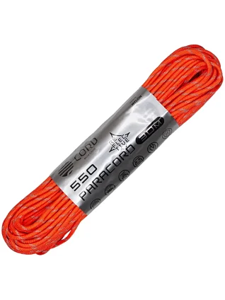 Паракорд 550 CORD nylon 30м RUS световозвращающий (neon orange)