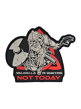 Нашивка на рукав с липучкой Вальхалла ждёт НЕ СЕГОДНЯ ПВХ