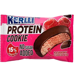 Печенье протеиновое KERLLI со вкусом малины и шоколада 45г