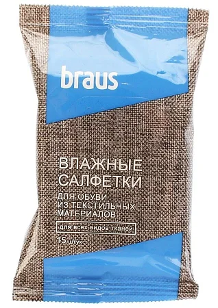 Влажные салфетки для обуви 504 Braus