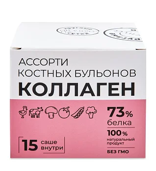 Костный бульон Ассорти 5г саше (15шт-1кор)