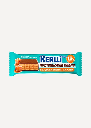 Батончик вафельный KERLLI со вкусом соленой карамели 45г