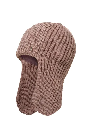 Шапка ушанка marhatter женская 11581/2 пепельная роза