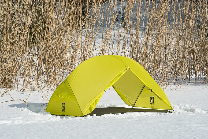 Палатка с футпринтом в комплекте может быть установлена без внутренней палатки