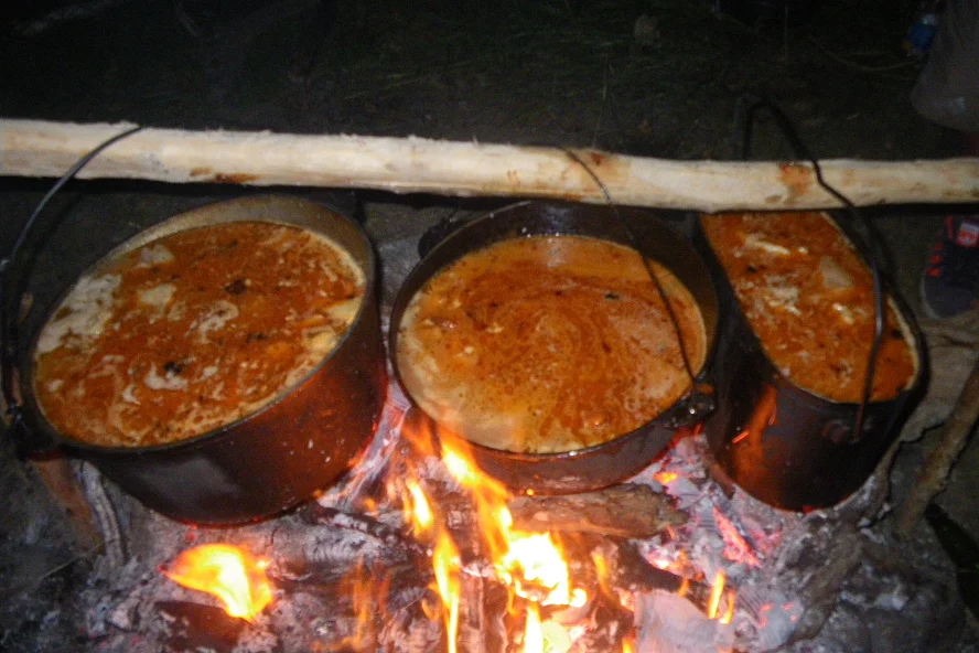 Приготовление еды на костре