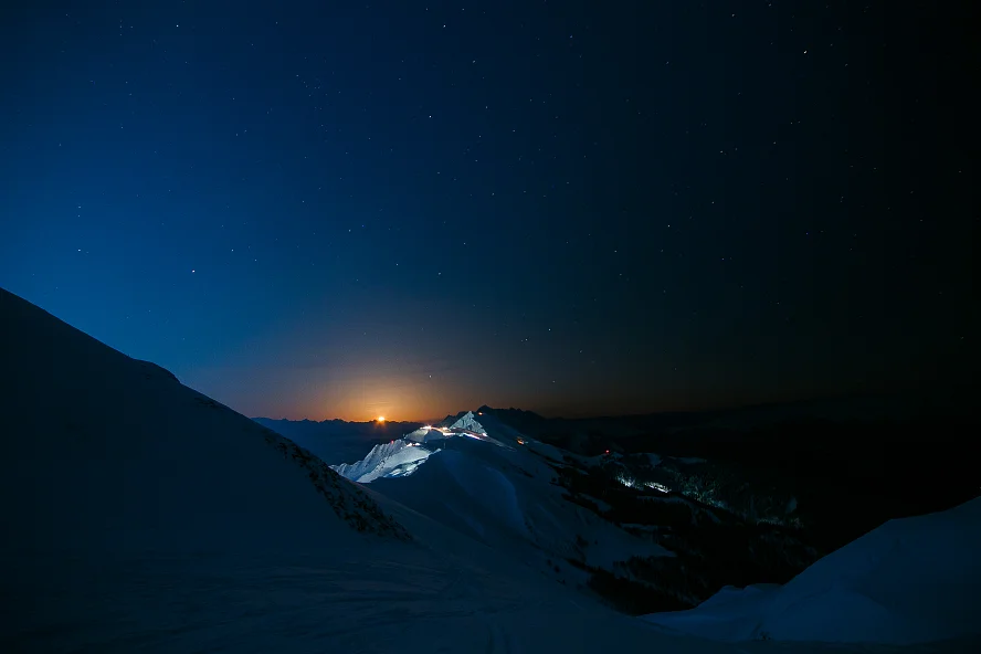 Ночь в горах Красной Поляны