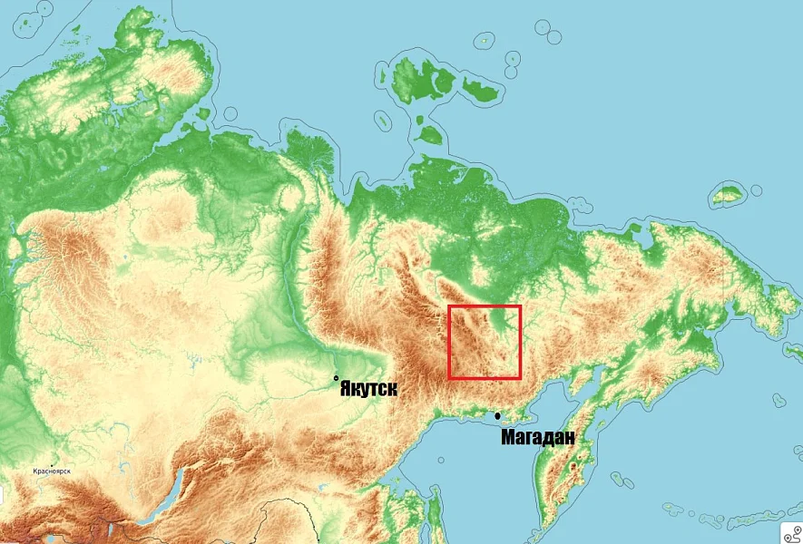 Карта Колымы