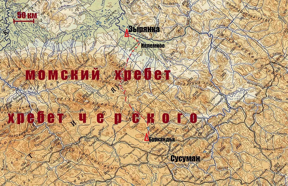 Карта Колымы